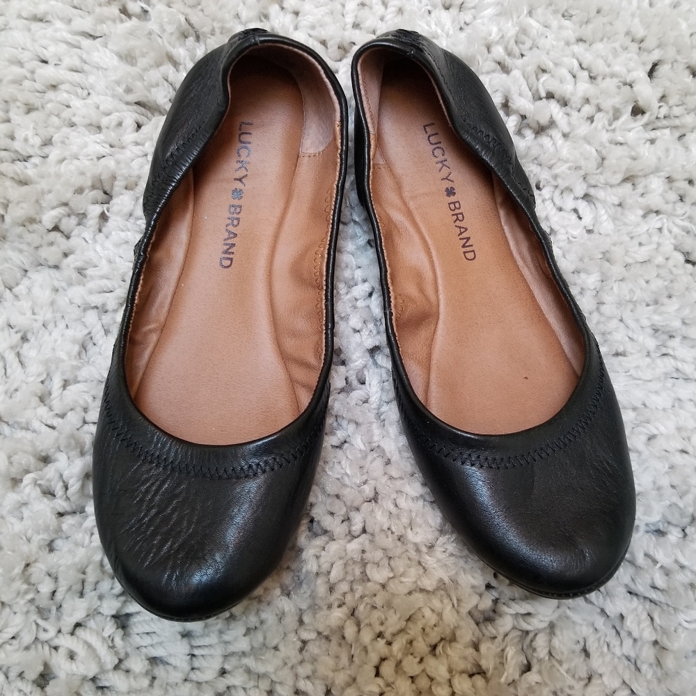 Lucky Brand Black Emmie Ballet Flats Size 6M